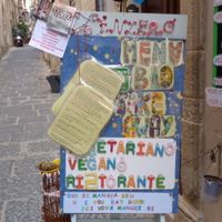 Front sign. at Zenzero in Siracusa