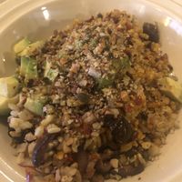 Brown rice with vegetables and grains  at Zenzero in Siracusa