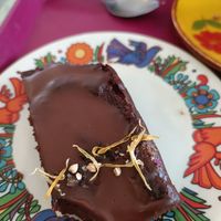 Chocolate brownie at Petite Nature in Rennes