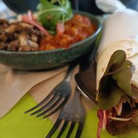 Falafel wrap at Petite Nature in Rennes