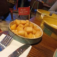 Cassava bravas with plant based truffle oil at Las Iguanas - Liverpool ONE in Liverpool