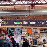 Fab veggie place in the covered market in Colmar  at Cuit Lu Cru in Colmar