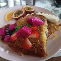 Vegan french toast! at Rosie's Cafe in Hoi An