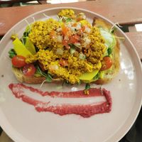 Avocado toast with scrambled tofu instead of eggs at Rosie's Cafe in Hoi An