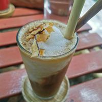 Coconut iced coffee at Rosie's Cafe in Hoi An