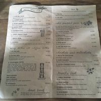 Menu at Rosie's Cafe in Hoi An
