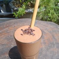 Chocolate-peanut butter smoothie at Rosie's Cafe in Hoi An