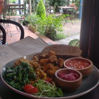 beans and greens - yummy!! at Rosie's Cafe in Hoi An