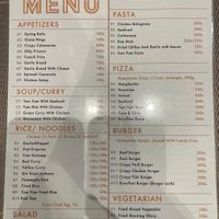 Food Menue  at EuroThai Restaurant  in Phuket