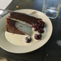 Black forest gateau  at Big V Sanctuary in Chateauponsac