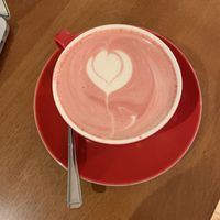 Beetroot latte (oat milk)   at Pot Kettle Black in Manchester