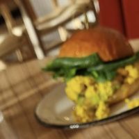 Vegan Brekkie Bun   at Pot Kettle Black in Manchester