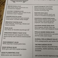 Pot Kettle Black menu at Pot Kettle Black in Manchester