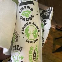 The wrapping #Veganuary at What The Pitta in London