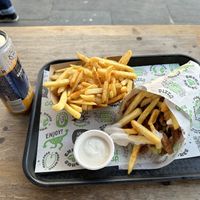 Gyros and Paprika fries  at What The Pitta in London