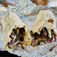 Doner wrap  at What The Pitta in London