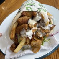 I was about to faint for how good this was 😂 vegan chicken shawarmaa  at What The Pitta in London