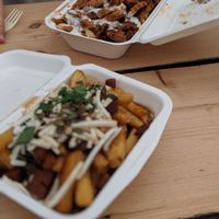 Chips and doner at What The Pitta in London