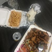 Vegan mezze with vöner and a vöner wrap at What The Pitta in London