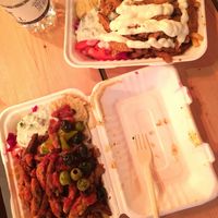 Kebab with friends  at What The Pitta in London