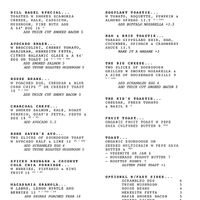 Breakfast menu at Kinfolk in Melbourne