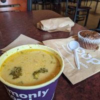 Yummy Coconut curry soup at Medford Food Co-op & The Cafe in Medford