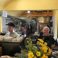 The bright and sunny Cafe’ at the Medford Food Co-op. So excited to see so many vegan options on their menu.  at Medford Food Co-op & The Cafe in Medford