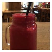 Red power smoothie  at Le Pain Quotidien - Palermo Soho in Buenos Aires