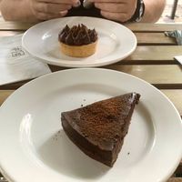 Vegan chocolate pie at Le Pain Quotidien - Vila Nova Conceicao in Sao Paulo