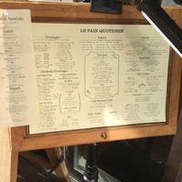 Le Pain menu (outside) at Le Pain Quotidien - Shibakouen in Tokyo