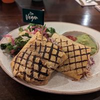 Vegan burrito at Las Iguanas in Portsmouth