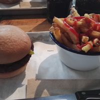 Veggie burger made vegan on request! :) So good. at Burger in Edinburgh