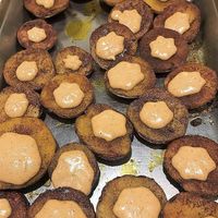 Vegan deviled potato’s  at Govinda's in Houston