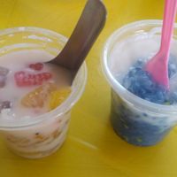 Weird looking but delicious dessert. at Jay Khang Wat in Lamphun