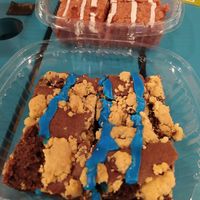 Brownie and red velvet cake at Jennifer Lee's Gourmet Bakery in Boston