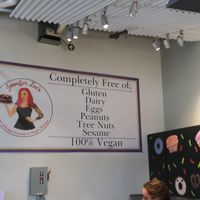 Clear signage at Jennifer Lee's Gourmet Bakery in Boston