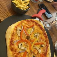 Funghi Vegan Pizza  at Wal Restauraunt in Caernarfon