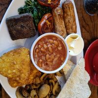 Vegan breakfast at Wal Restauraunt in Caernarfon