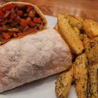 Vegan Wrap at Wal Restauraunt in Caernarfon