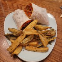 Vegan Wrap at Wal Restauraunt in Caernarfon