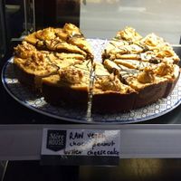 Raw vegan choc peanut butter cheesecake  at The Storehouse in Mount Evelyn