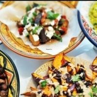 Dishes at BaniBanoo in Madrid