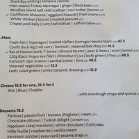 Updated menu: no veg/vegan menu anymore. Items with blue pen line they can made vegan. Isn't nearly as impressive selection, so we didn't dine here. at Lamont's Smiths Beach in Yallingup