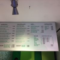 Menu at Super Falafel - Smardan in Bucharest
