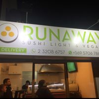 Outside at Runaway Sushi in Santiago