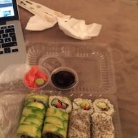 Take away at Runaway Sushi in Santiago