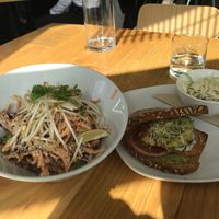 Raw pad Thai and avocado basil sandwich at Living Kitchen in Raleigh