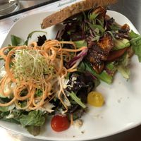 BLT with side salad! Double yum!! at Living Kitchen in Raleigh