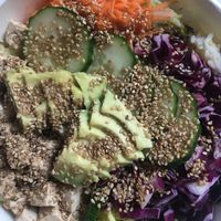 Poke bowl  at Bali Bowls in Biarritz