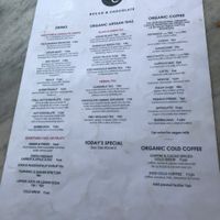 Menu 2 at Bread & Chocolate in Auroville